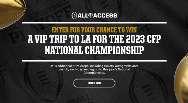 2023 CFP National Championship VIP LA Trip Giveaway