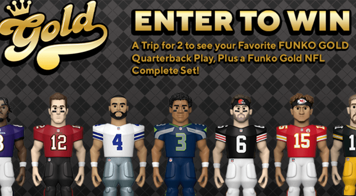 Trip To See Your Favorite Funko Gold Quarterback Play Giveaway
