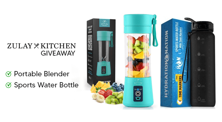 Zulay Kitchen’s Portable Blender + Hydration Water Bottle Giveaway