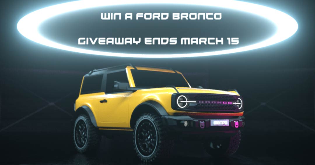 $60,000 2022 Ford Bronco Car Giveaway