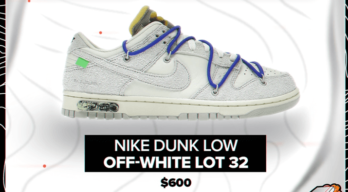 Nike Dunk Low OFF-WHITE Lot 32 Giveaway