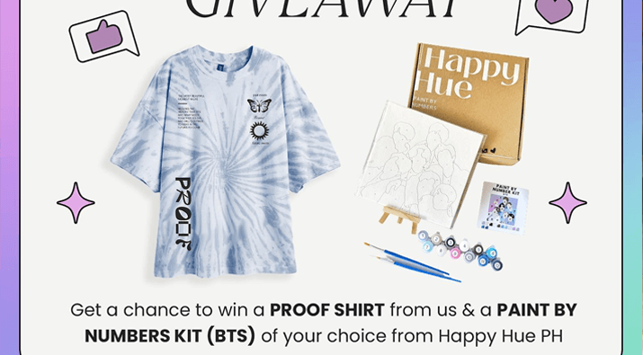 BTS Paint By Number Kit + Proof Tie-dye Shirt Giveaway