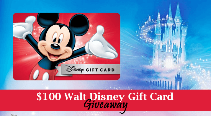 $100 Walt Disney Gift Card Giveaway