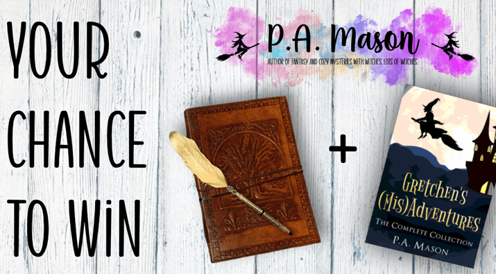 Gretchen’s (Mis)Adventures Hardcover + Leather Journal + Feathered Pen Giveaway