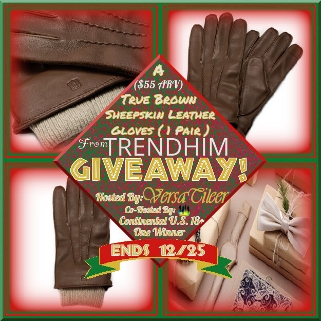 True Brown Sheepskin Leather Gloves Giveaway
