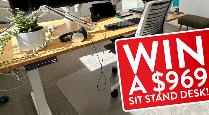 Desky Bamboo Sit Stand Desk Giveaway