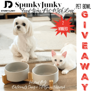 SpunkyJunky Feed Your Pet With Love Pet Food Bowl Giveaway