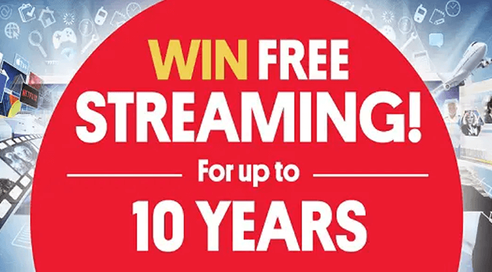 10 Years Free Streaming Giveaway
