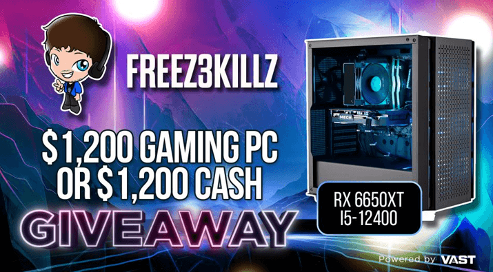 $1200 Gaming PC or $1200 Cash Giveaway