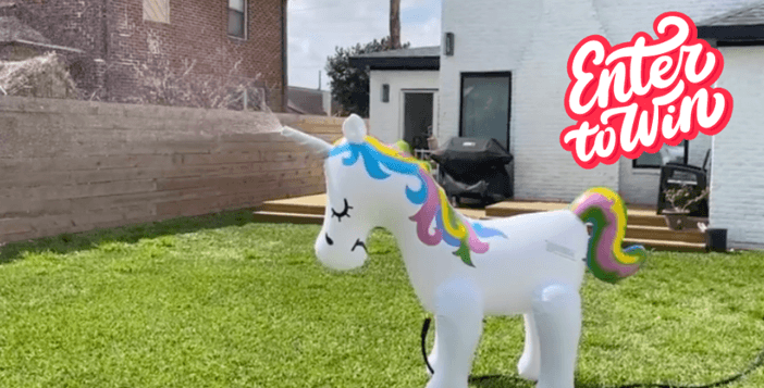 Inflatable Unicorn Sprinkler Giveaway