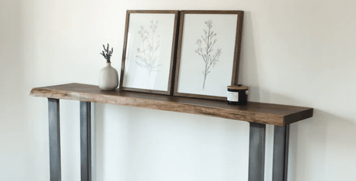 Black Walnut Live Edge Console Table Giveaway