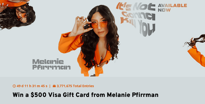 Melanie Pfirrman Tunespeak $500 Visa Gift Card Giveaway