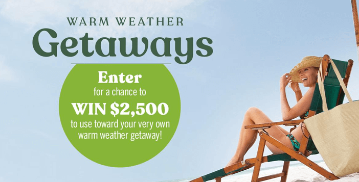 $2500 The 2023 Warm Weather Getaways Giveaway