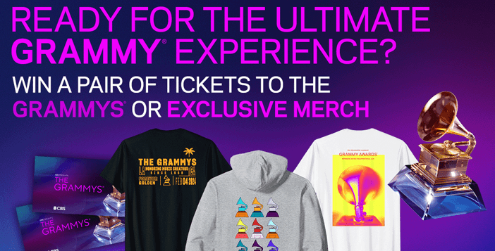 $1000 Grammys Ticket And Merchandise Giveaway
