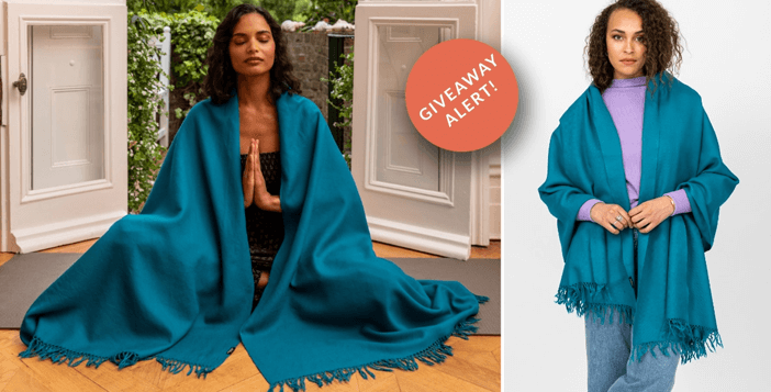 Likemary Handmade Blanket Scarf & Travel Wrap in Peacock Teal Giveaway