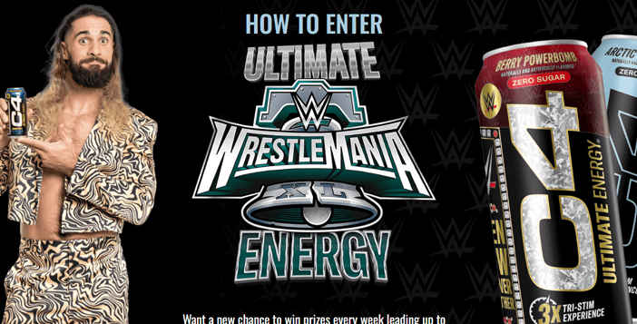 C4 WWE WrestleMania Giveaway