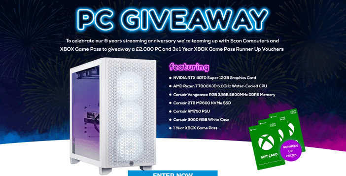 £2,000 3XS Gaming PC Giveaway