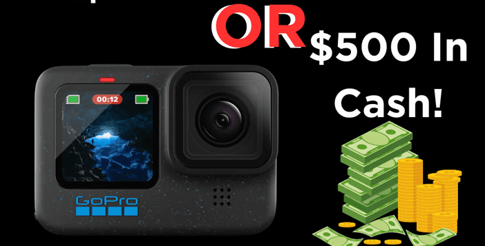 GoPro Hero 12 or $500 Cash Giveaway