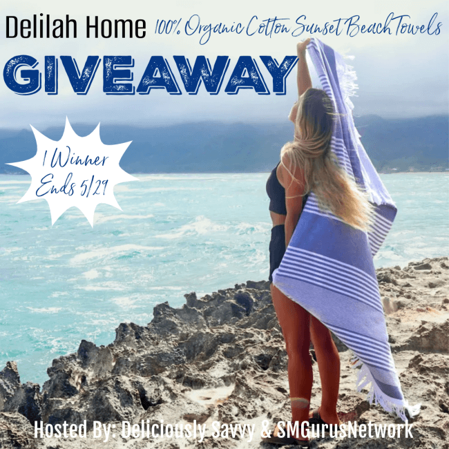 Delilah Home 100% Organic Beach Towel Giveaway