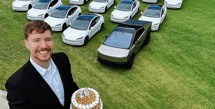 MrBeast Birthday Tesla Giveaway