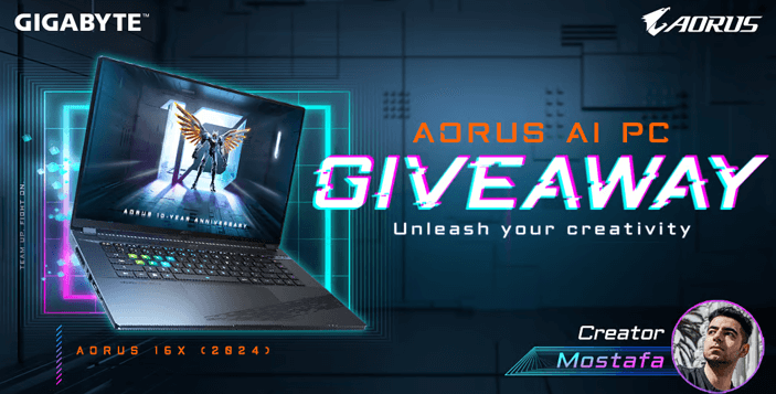 AORUS X Mostafa Eldiasty AI PC Giveaway