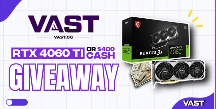 RTX 4060Ti Or $400 Cash Giveaway