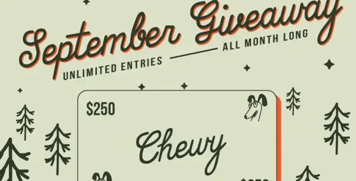 $250 Chewy Gift Card Giveaway