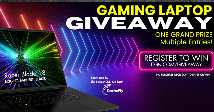 Top-Of-The-Line Razer Blade 18 Gaming Laptop Courtesy Of Cachefly Giveaway