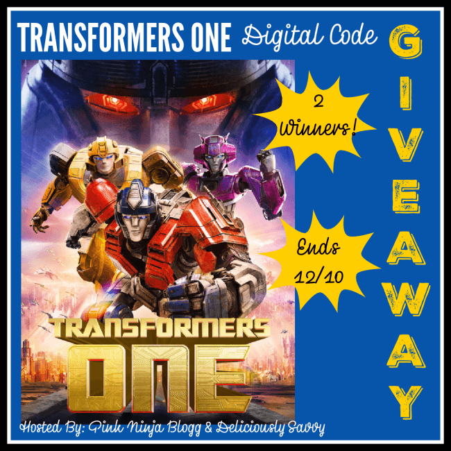 TRANSFORMERS ONE Movie Digital Code Giveaway