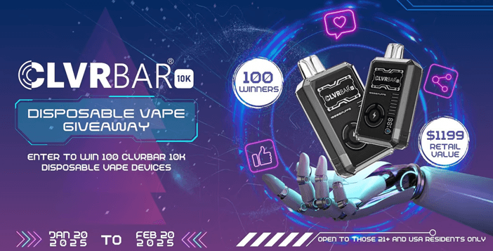 Vapeshire Clvrbar 10k Disposable Vape Giveaway