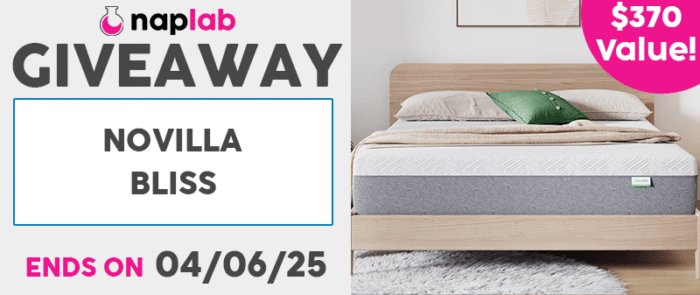 Novilla Bliss Memory Foam Mattress Giveaway