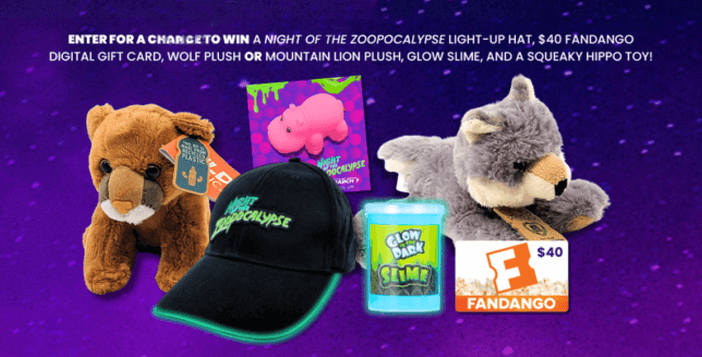 Night Of The Zoopocalypse $40 Fandango Gift Card & Prize Pack Giveaway