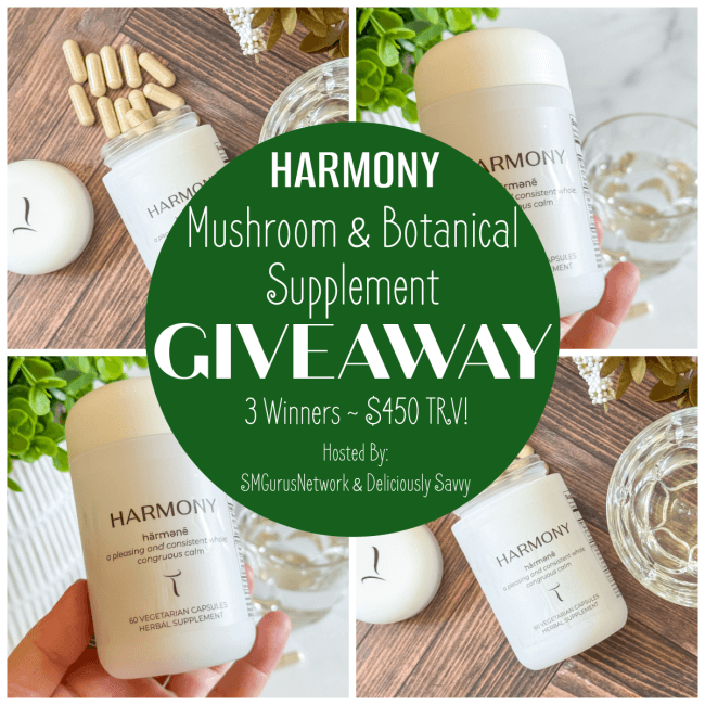 HARMONY Mushroom & Botanical Supplement Giveaway