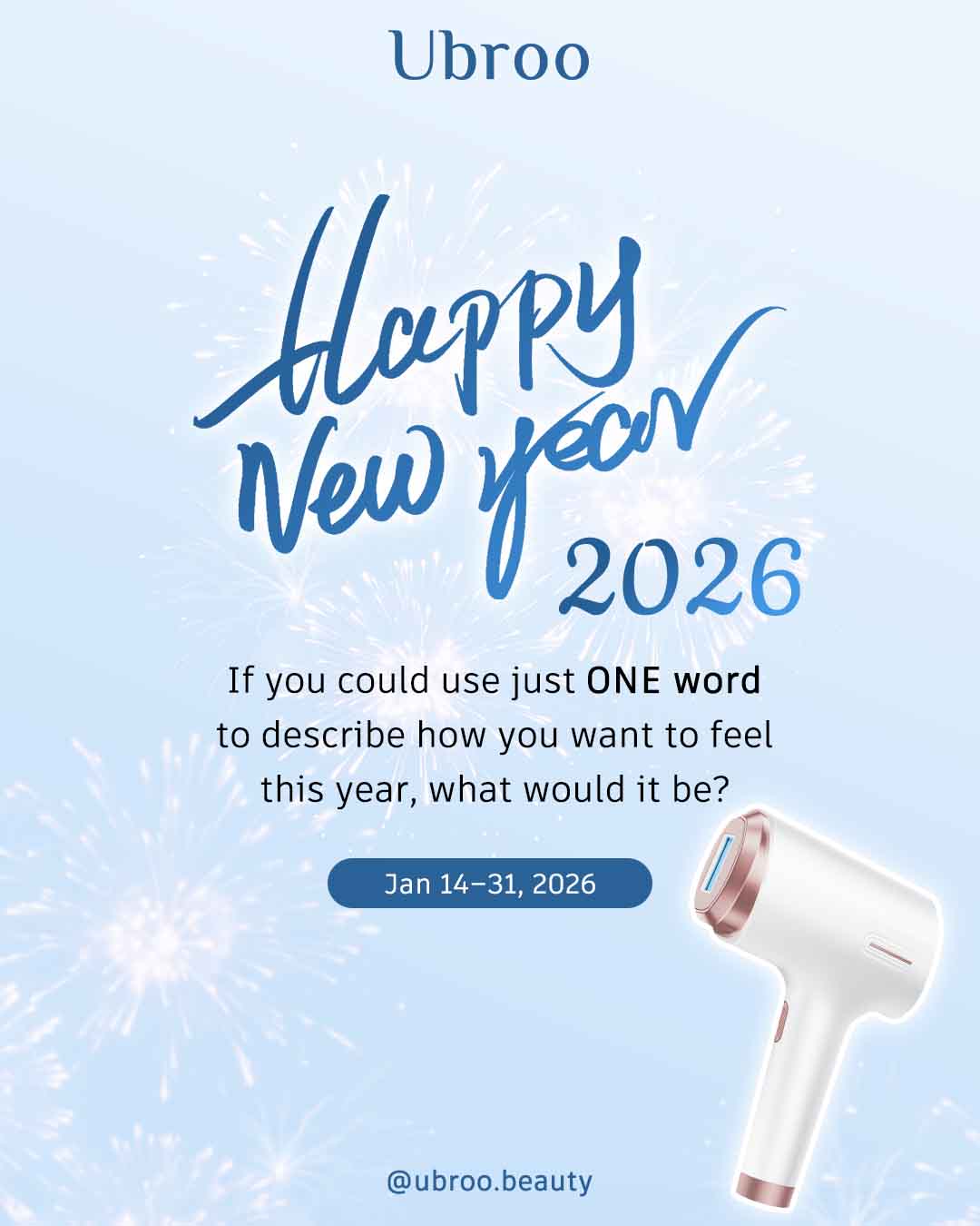 Ubroo New Year Ubroo Ice Cooling IPL Hair Removal Device Giveaway