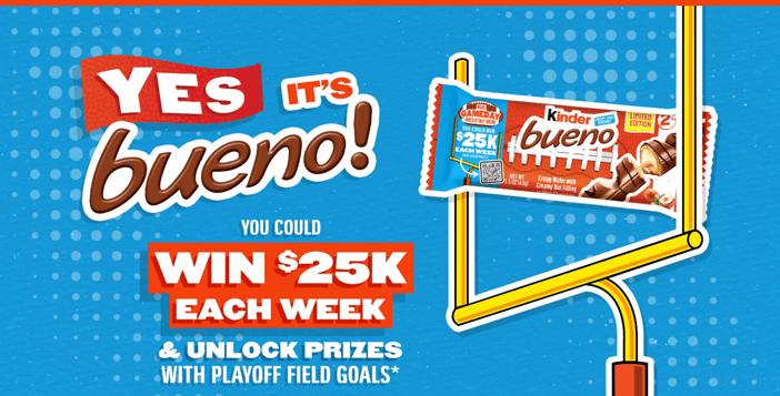 Kinder Bueno Game Day Giveaway