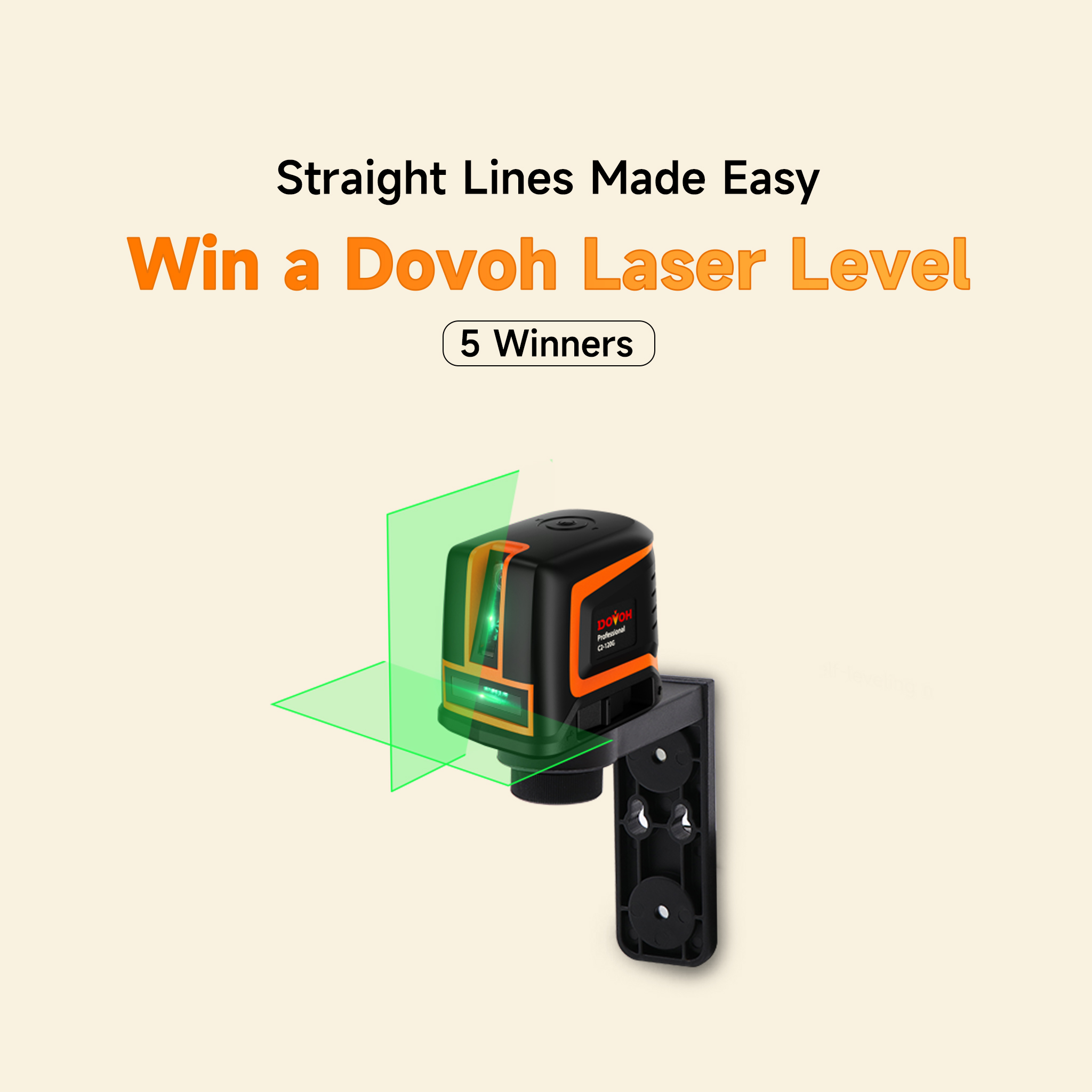 5 Dovoh C2-120G Laser Levels Giveaway