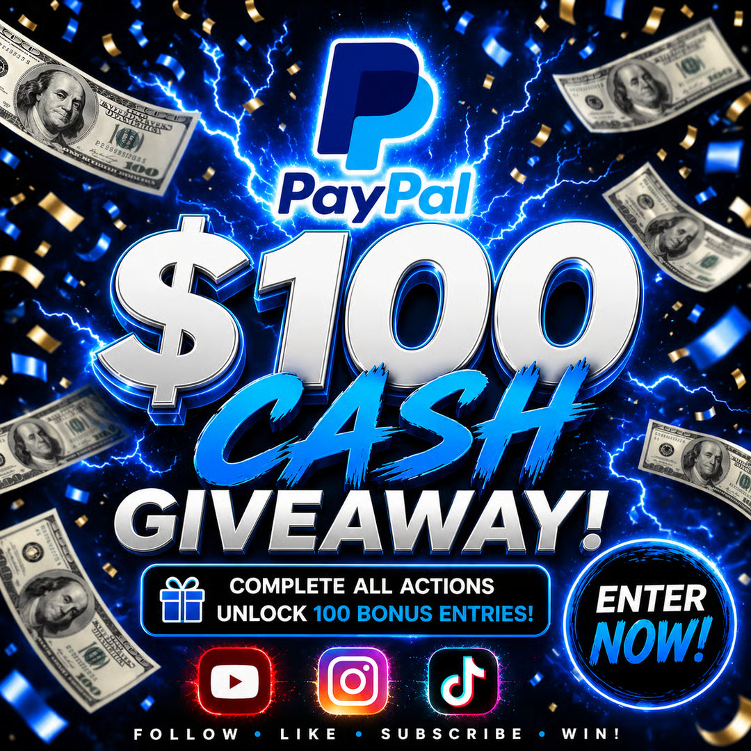 $100 USD PayPal Cash Giveaway
