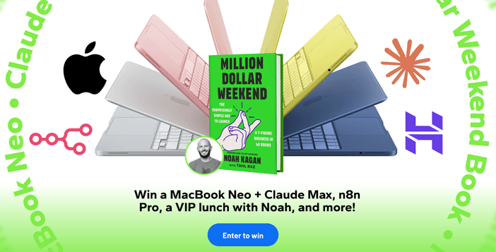 Million Dollar Business Macbook Neo Giveaway