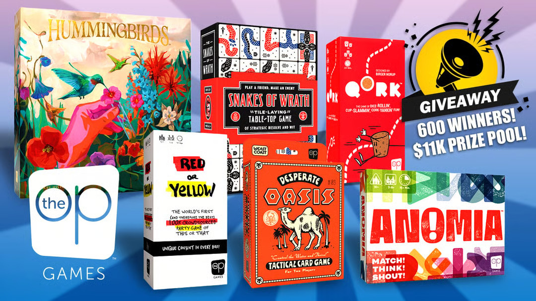 Op Games Board Games Giveaway