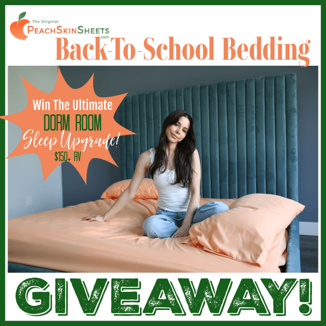 PeachSkinSheets Back-to-School Bedding Giveaway