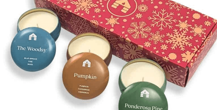 Bluecorn Scented Candle Tin Holiday Gift Box Giveaway