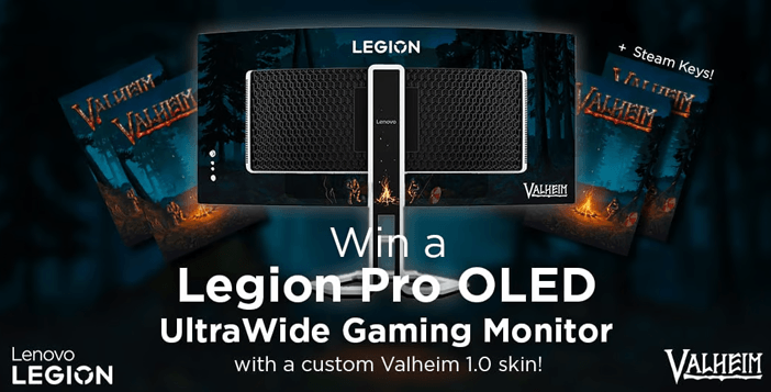 Custom Valheim Lenovo Legion UltraWide Gaming Monitor Giveaway