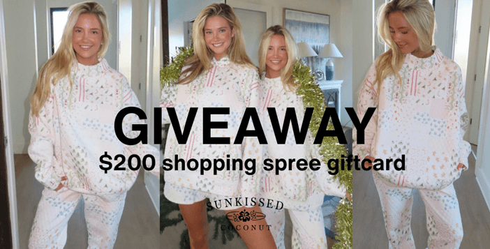 $200 SunkissedCoconut Gift Card Giveaway